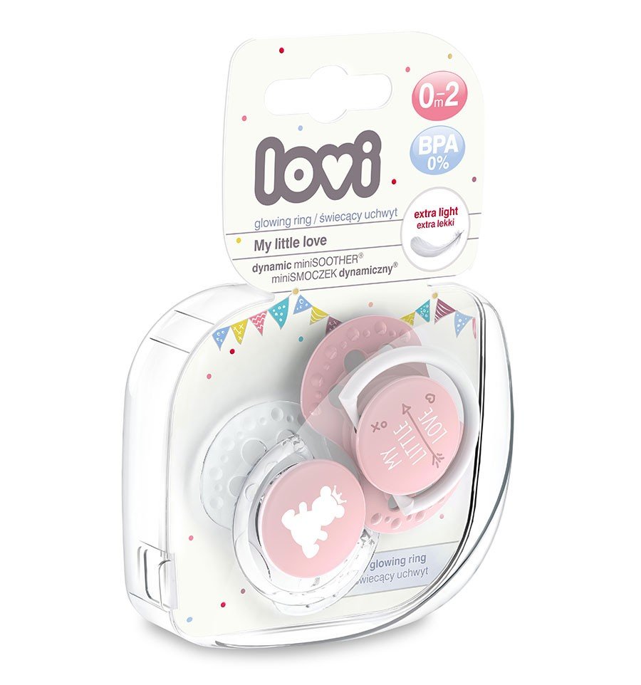 Lovi dynamický utišující dudlík My Little Love Mini 0-2m 2 ks modrý