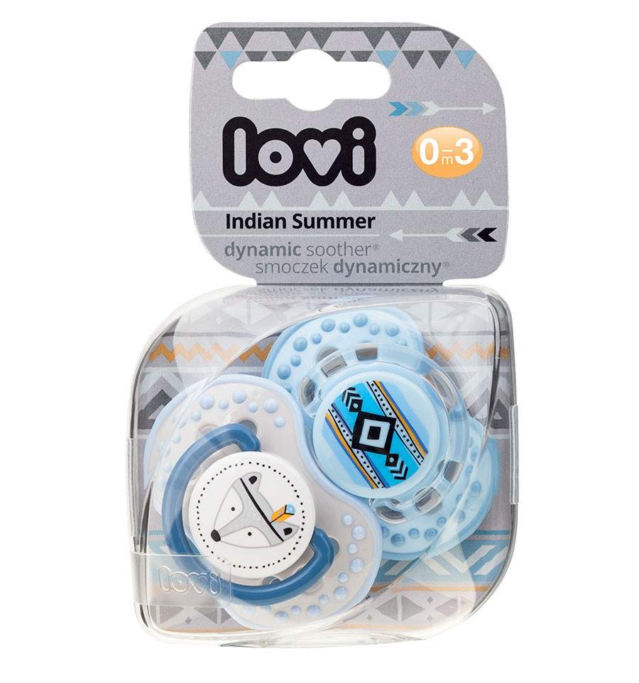 Lovi dynamický utišující dudlík Indian Summer 0-3m 2 ks boy