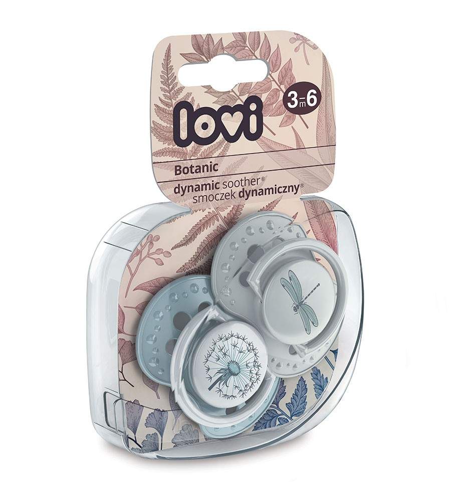 Lovi dynamický utišující dudlík Botanic 3-6m 2 ks boy