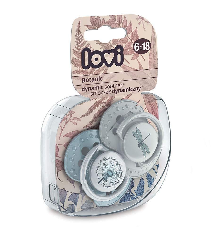 Lovi dynamický utišující dudlík Botanic 6-18m 2 ks boy