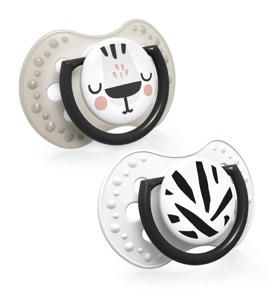 Lovi dynamický utišující dudlík SALT&PEPPER 3-6m 2 ks