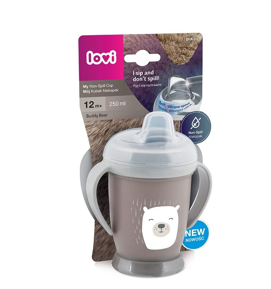 Lovi netekoucí hrnek Junior Buddy Bear 250 ml 12 m+
