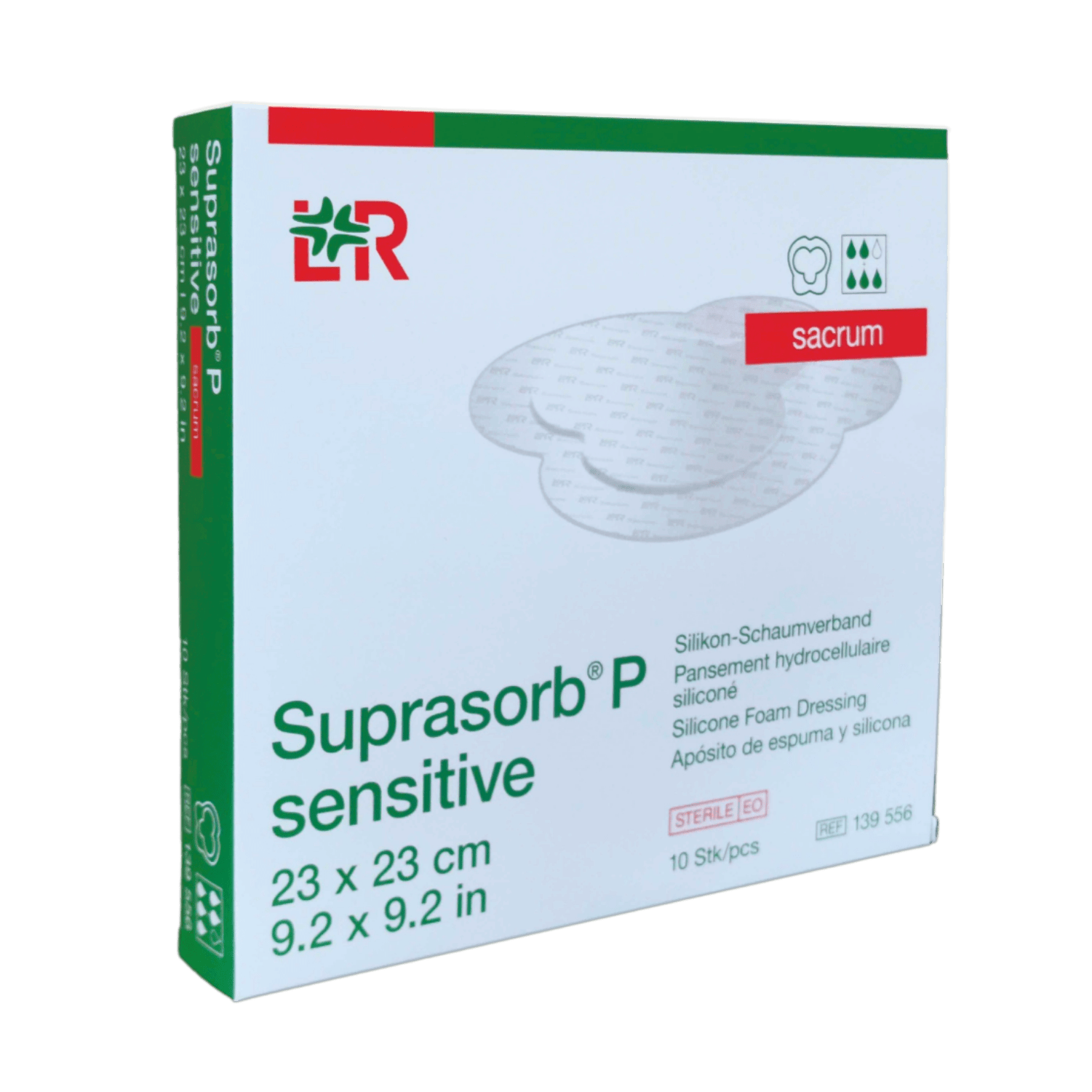 SUPRASORB P SENSITIVE sakrální 23x23 cm 1x10 ks
