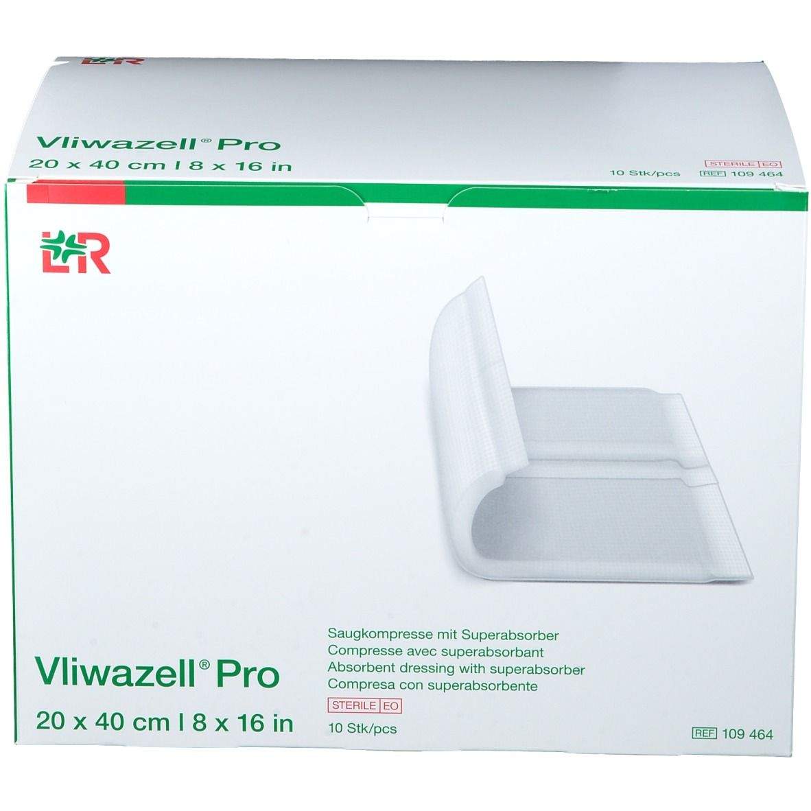 Vliwazell Pro krytí na rány 20x40 cm 1x10 ks