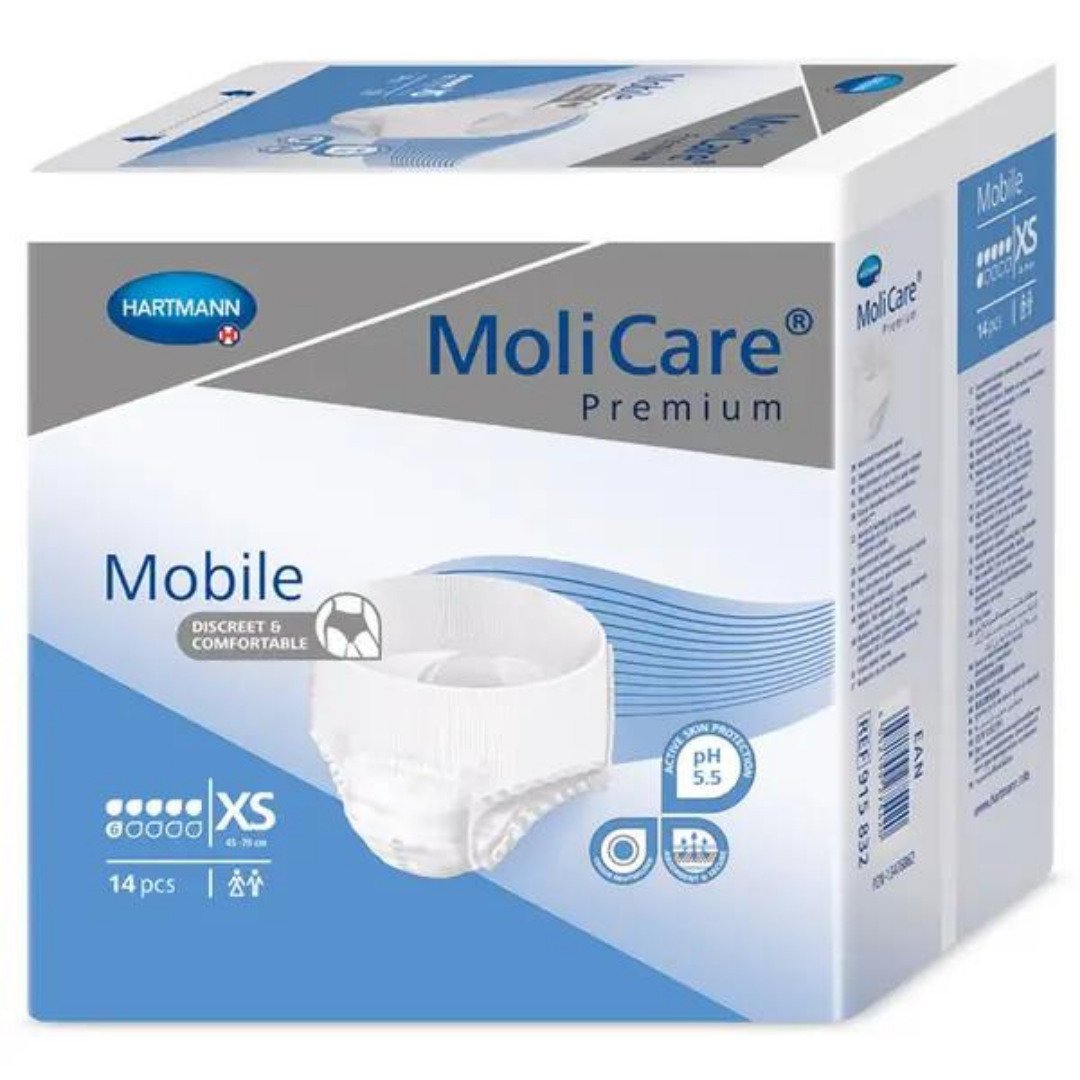 KALHOTKY NAVLÉKACÍ MOLICARE MOBILE 6 KAPEK XS