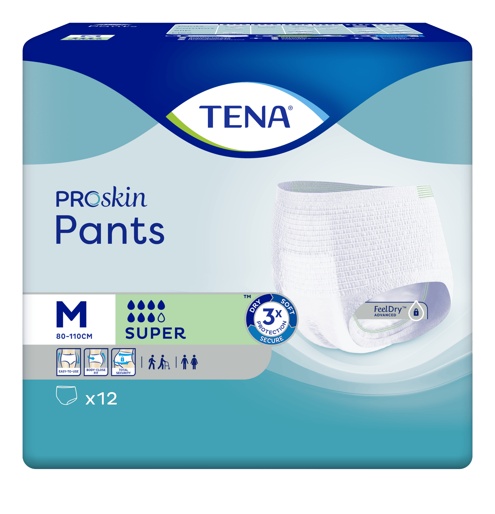 TENA Pants Super M natahovací inkontinenční kalhotky 1x12 ks