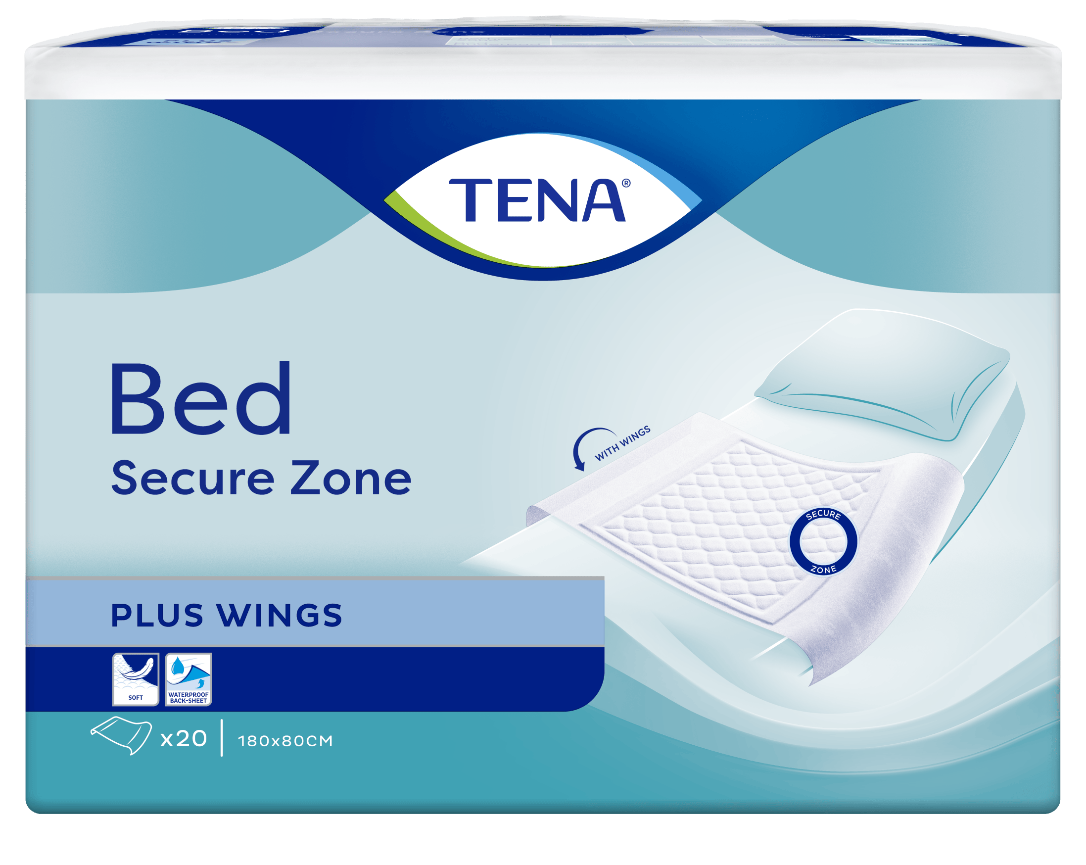TENA BED PLUS WINGS SECURE ZONE 180X80 TENA BED PLUS WINGS SECURE ZONE 180X80