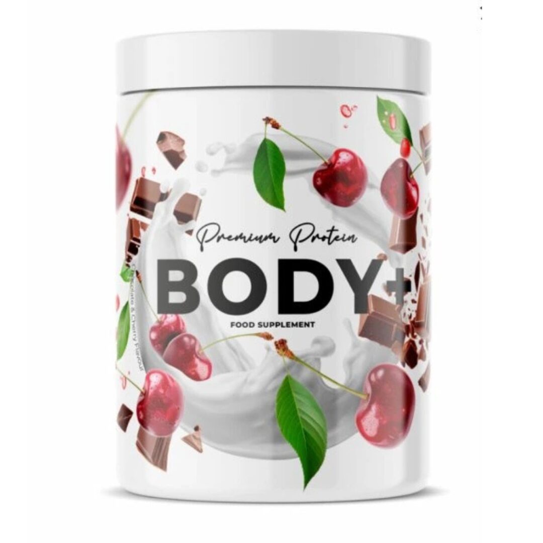 Protein BODY +, příchuť třešeň a čokoláda, 500g
