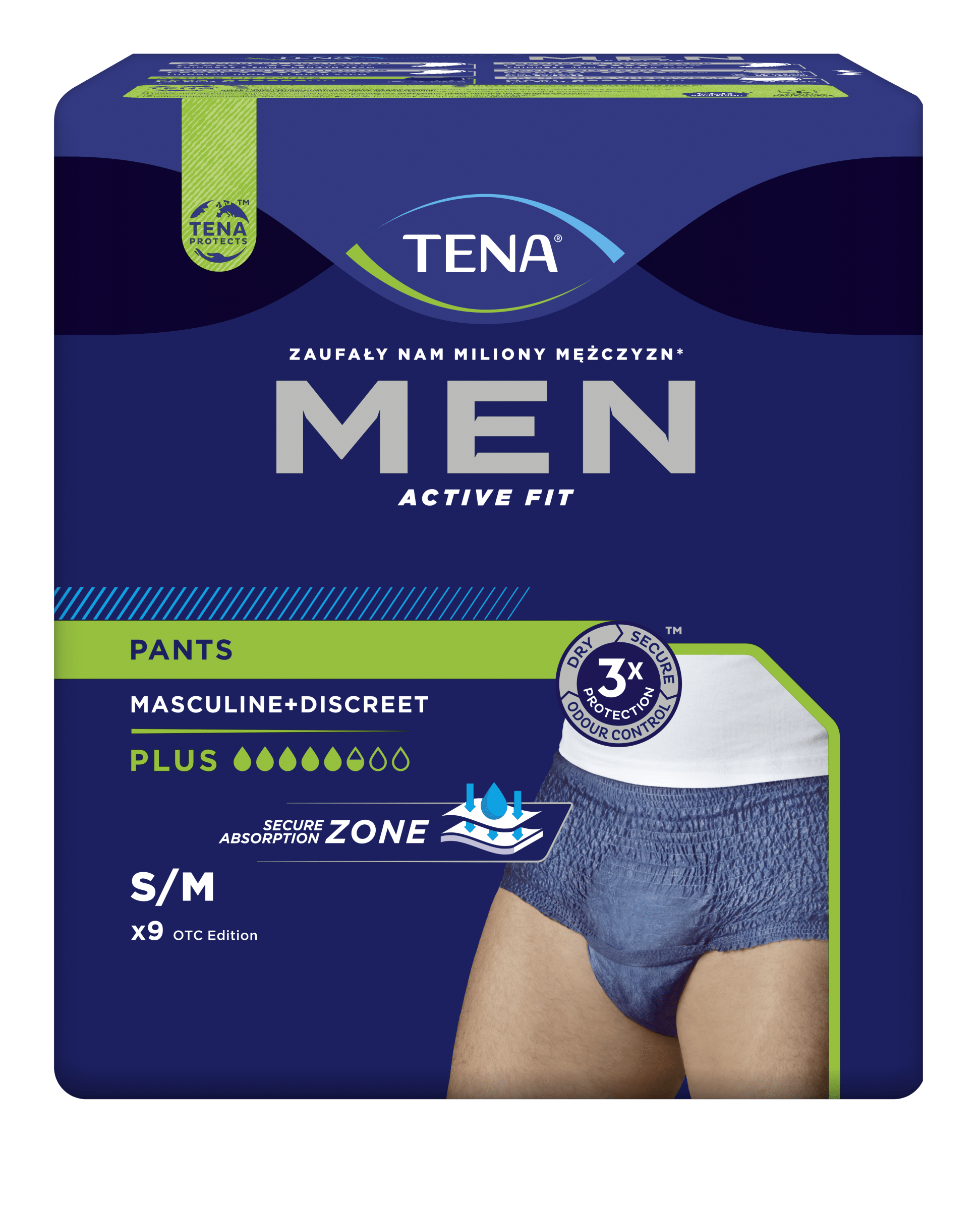 TENA MEN PANTS PLUS BLUE S/M