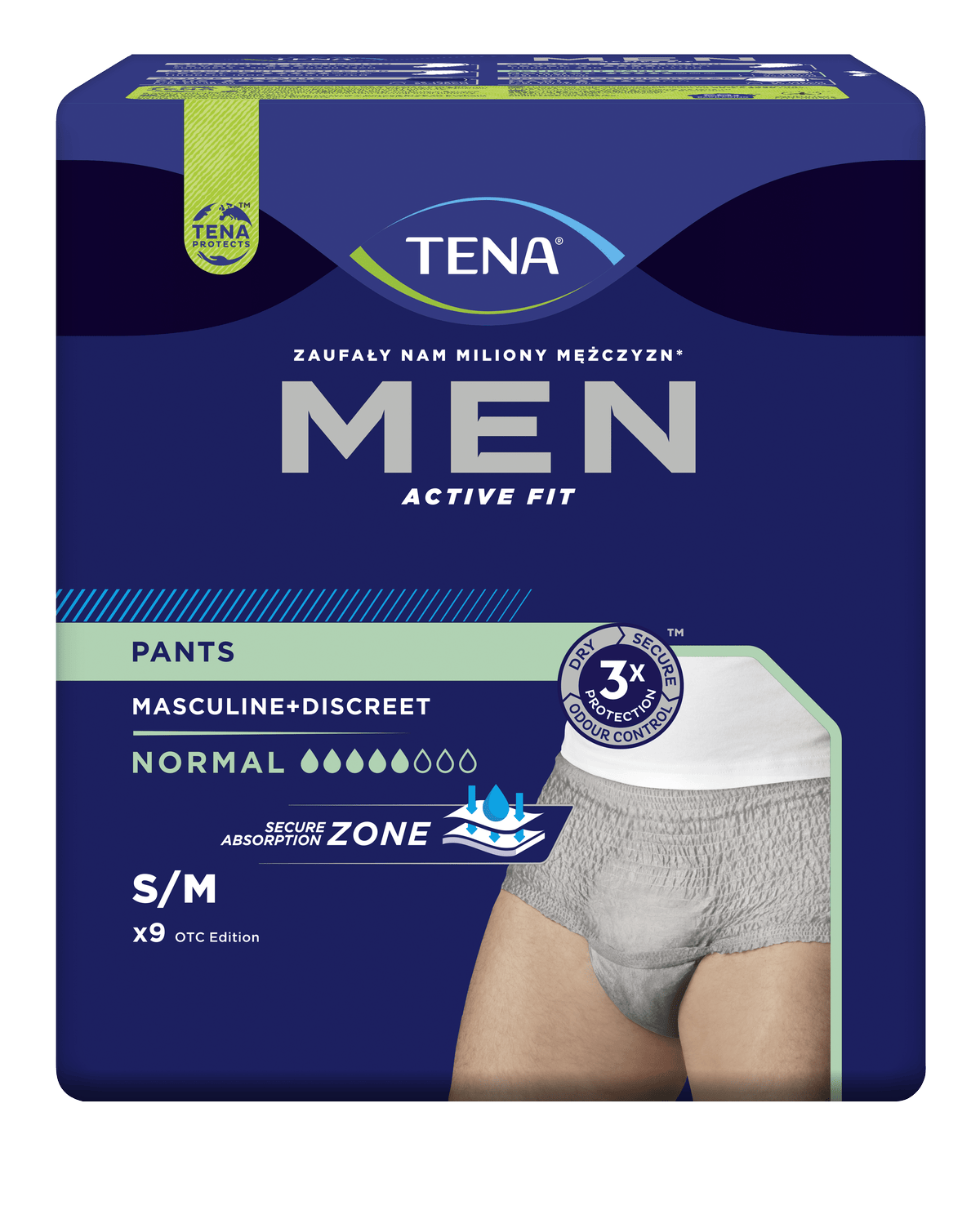 TENA MEN PANTS NORMAL GREY S/M