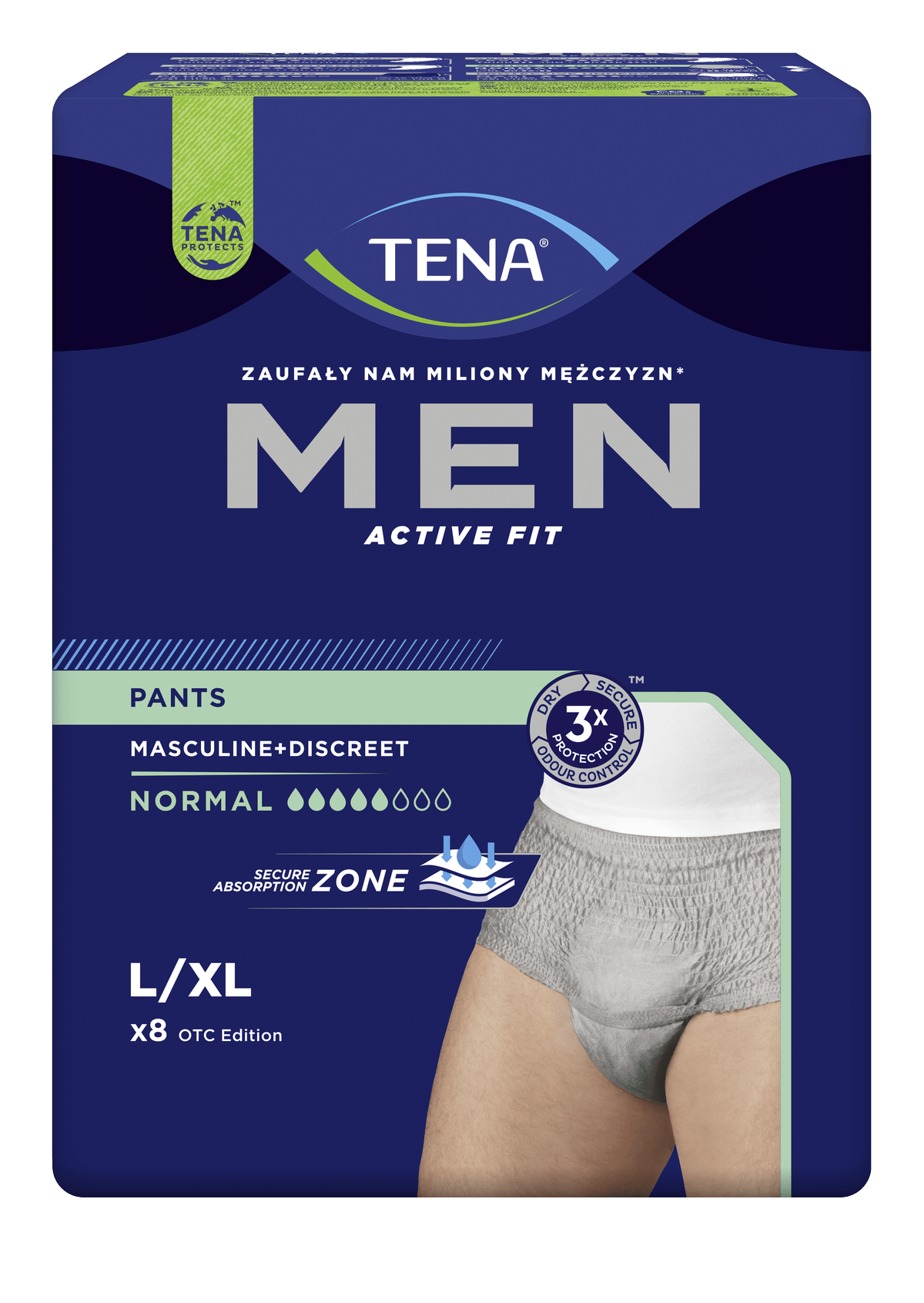 TENA MEN PANTS NORMAL GREY L/XL TENA MEN PANTS NORMAL GREY L/XL