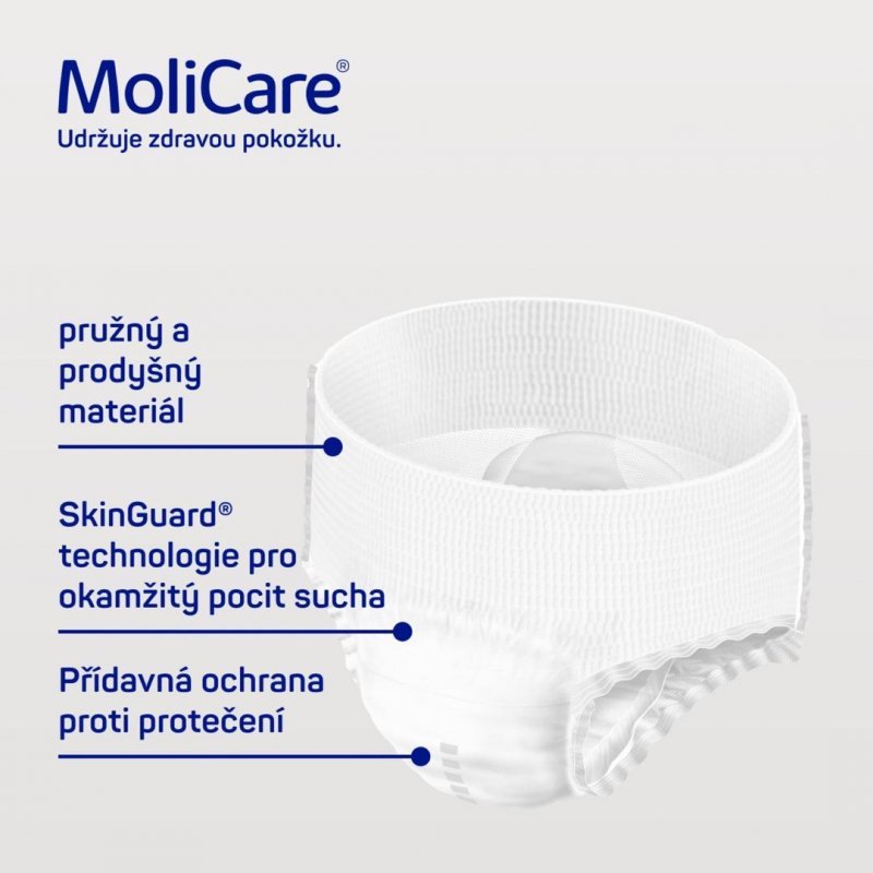 MoliCare Mobile 10 kapek M - Kalhotky natahovací absorpční prodyšné 14 ks