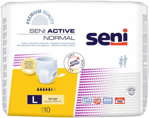 SENI Active Normal L - Kalhotky absorpční natahovací 10 ks