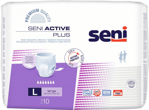 SENI Active Plus L - Kalhotky absorpční natahovací 10 ks