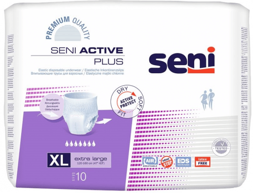 SENI Active Plus XL - Kalhotky absorpční natahovací 10 ks