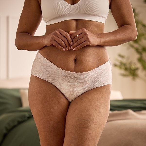 TENA Silhouette Plus Low Waist White L - Kalhotky absorpční natahovací s boky 10 ks