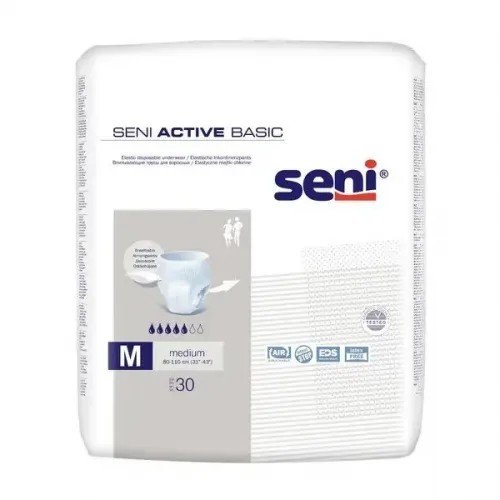 SENI Active Basic M - Kalhotky absorbční prodyšné natahovací 30 ks