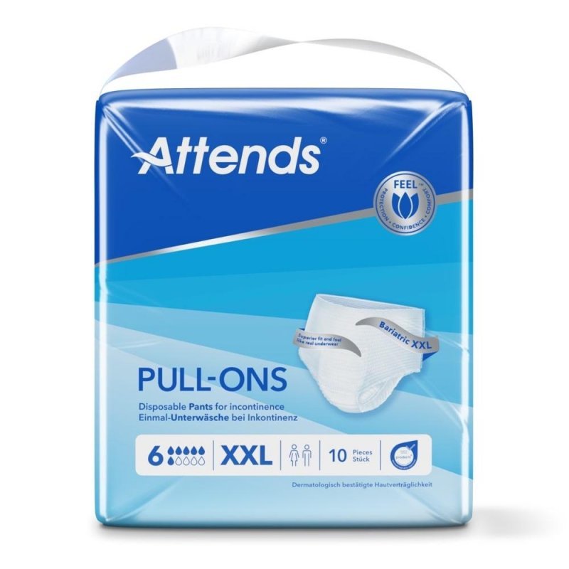 Attends Pull-Ons 6 XXL - Kalhotky natahovací absorpční 10 ks