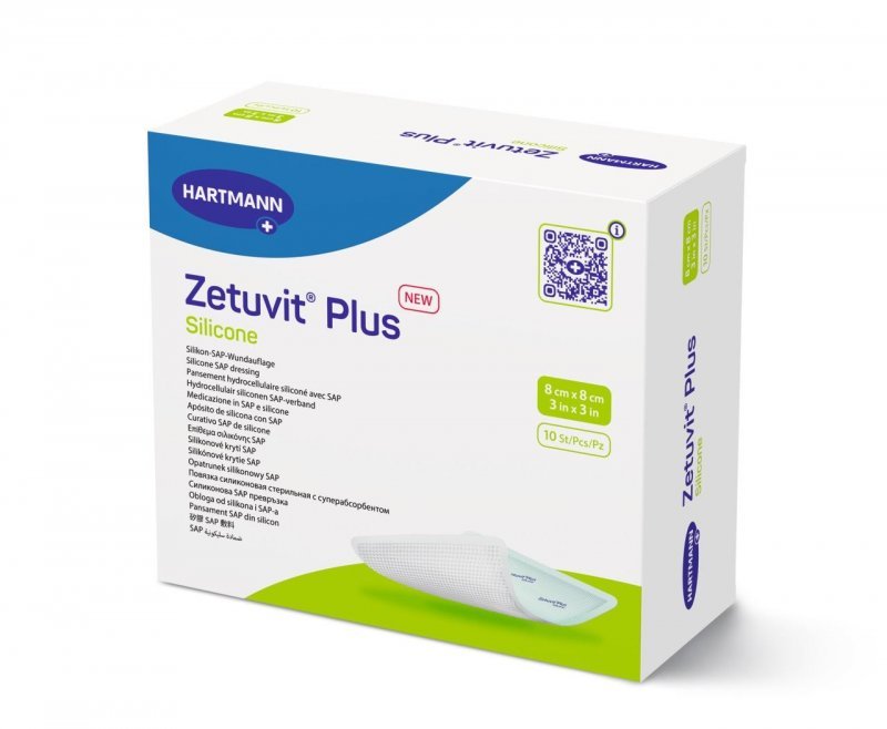 Superabsorpční krytí Zetuvit Plus Silicone - 20x20 cm, 10ks