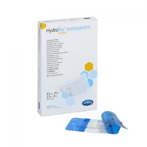 Krytí s hydrogelem HydroTac Transparent Comfort  - 10 ks, 6,5 x 10 cm