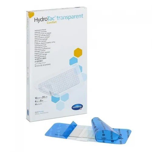 Krytí s hydrogelem HydroTac Transparent Comfort  - 10 ks, 10 x 20 cm