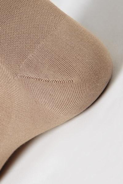 Stehenní punčochy s lemem MAXIS COTTON II.KT - Velikost 3, barva bronz, délka normal, se špicí