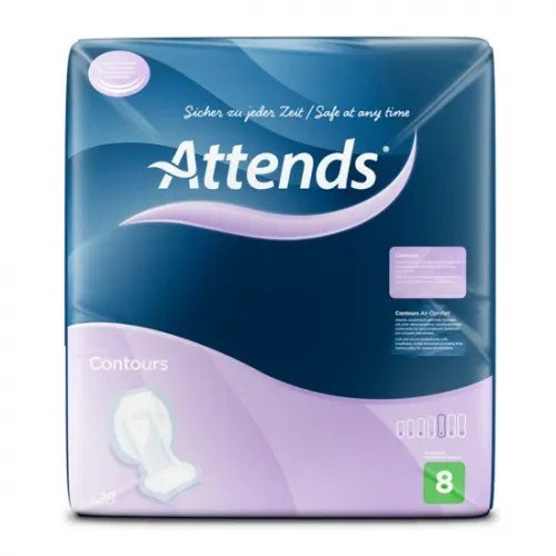 Attends Contours Regular 8 - Vložné pleny absorpční 28 ks