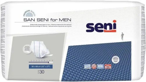 SENI San for men - Pleny vložné absorpční prodyšné anatomicky tvarované 30 ks