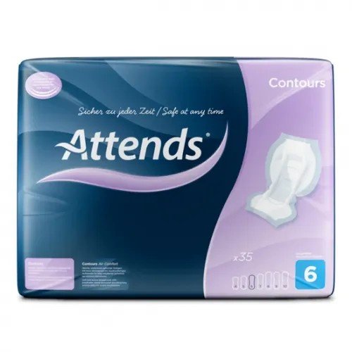 Attends Contours Regular 6 - Vložné pleny absorpční 35 ks