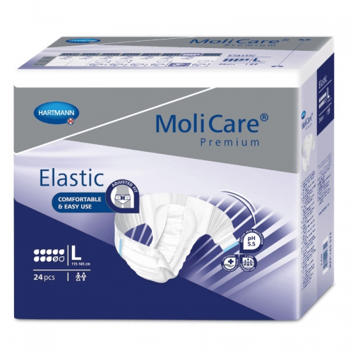 MoliCare Elastic 9 kapek L - Kalhotky absorpční zalepovací s elastickými bočními pásy 24 ks