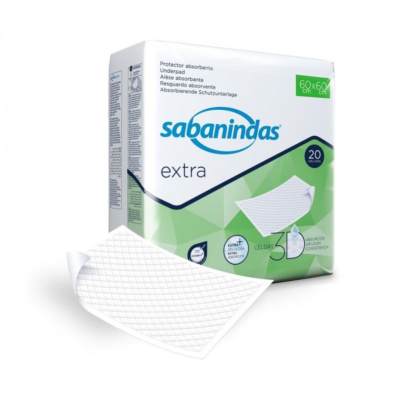 Podložky Sabanindas PROTECTOR EXTRA - 60x60cm, 1568ml, 20ks
