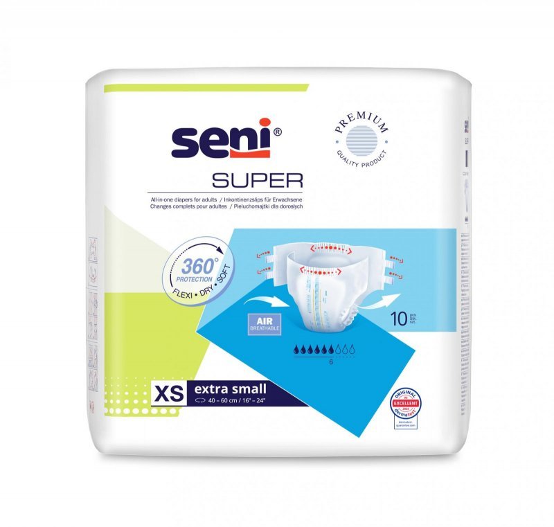 SENI Super XS - Kalhotky absorpční prodyšné denní 10 ks