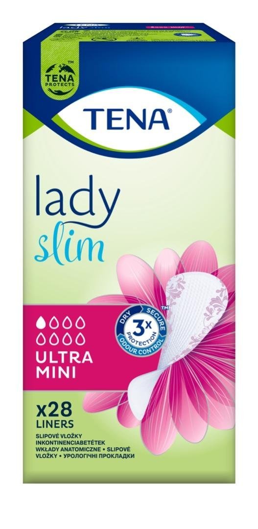 TENA Lady Slim Ultra Mini - Vložky absorbční 28 ks TENA Lady Slim Ultra Mini - Vložky absorbční 28 ks