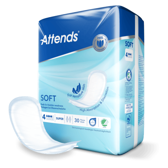 Attends Soft 4 Super - Vložky absorpční 30 ks