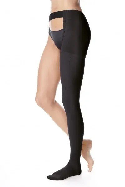 Stehenní punčochy s upínáním MAXIS MICRO (II.KT) - Velikost 5, barva černá, délka normal, se špicí, LEVÁ Stehenní punčochy s upínáním MAXIS MICRO (II.KT) - Velikost 5, barva černá, délka normal, se špicí, LEVÁ