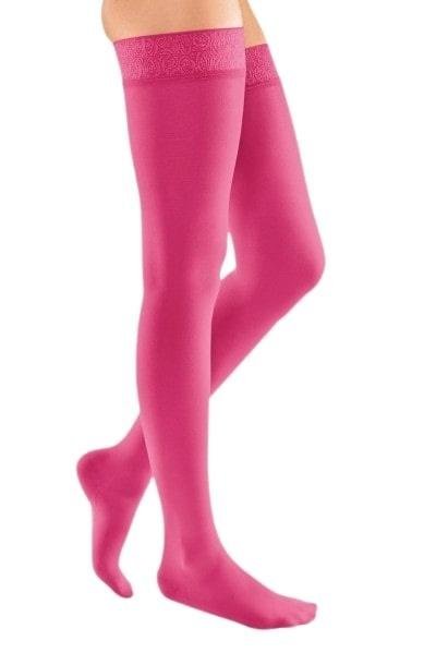 Stehenní punčochy mediven elegance (II.KT) - S lemem sensitive, velikost 2, barva Magenta, délka normal, se špicí