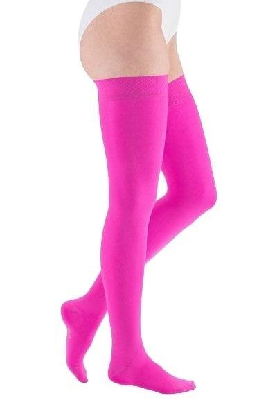 Stehenní punčochy mediven elegance II.KT - S lemem basic, velikost 2+, barva Magenta, délka krátká, se špicí Stehenní punčochy mediven elegance II.KT - S lemem basic, velikost 2+, barva Magenta, délka krátká, se špicí