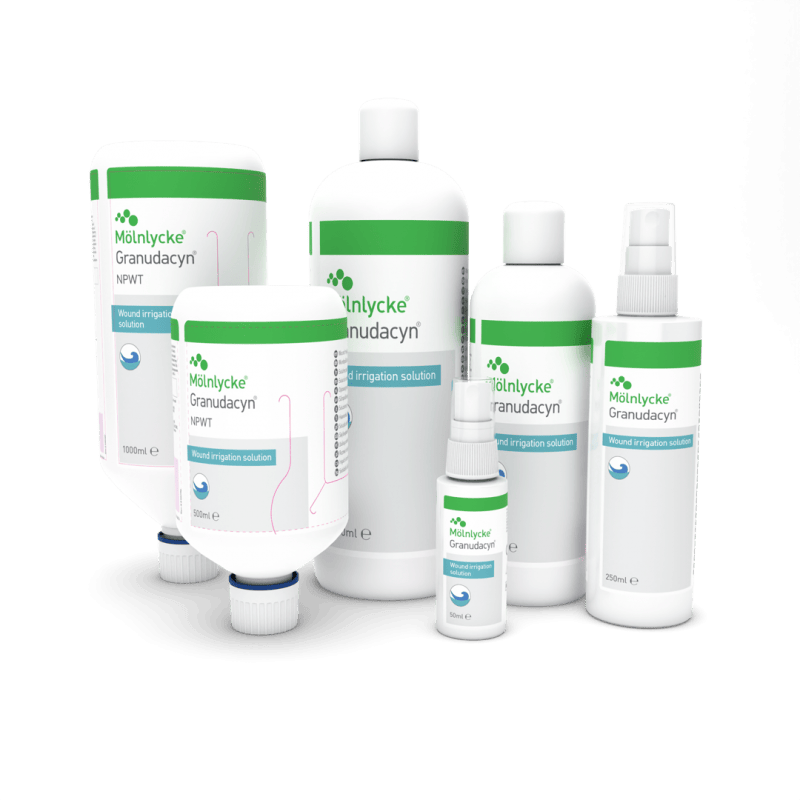 Granudacyn Wound Irrigation Solution - 500 ml - Čistící a oplachový roztok na rány