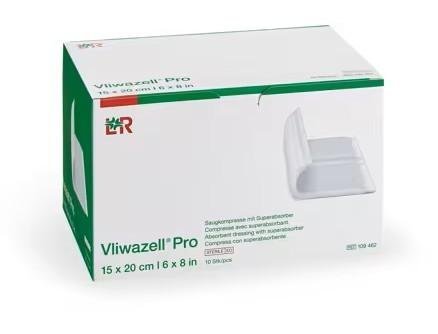 Vliwazell Pro - 15 x 20 cm - Savá kompresa se superabsorbentem, 10 ks