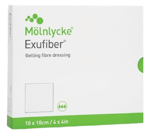 Exufiber - 1 x 45 cm, 5 ks - Vysoce absorpční krytí z hydrovlákna