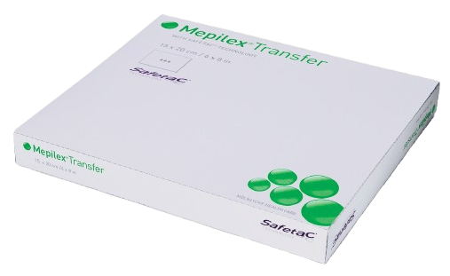 Mepilex Transfer - 15 x 20 cm, 5 ks - Pěnové krytí se silikonovou vrstvou safetac