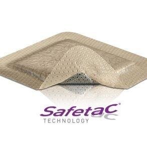 Mepilex Border Ag, 10 x 10 cm, 5 ks - Antimikrobiální krytí s technologií Safetac