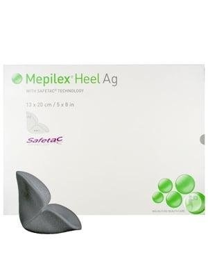 Mepilex Heel Ag, 13 x 20 cm, 5 ks - Antimikrobiální krytí s technologií Safetac