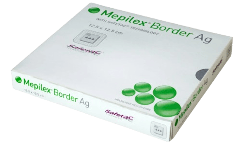 Mepilex Border Ag, 17 x 20 cm, 5 ks - Antimikrobiální krytí s technologií Safetac