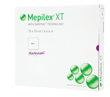 Mepilex XT, 15 x 15 cm, 5 ks - Pěnové krytí s technologií Safetac
