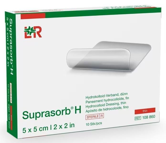 Krytí Hydrokoloidní Suprasorb H Dünn - Tenký - 5 x 5cm, 10 ks