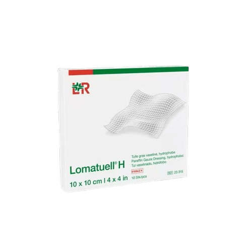 Lomatuell H - Sterilní Mastný Tyl - 10 x 10 cm - 10 ks