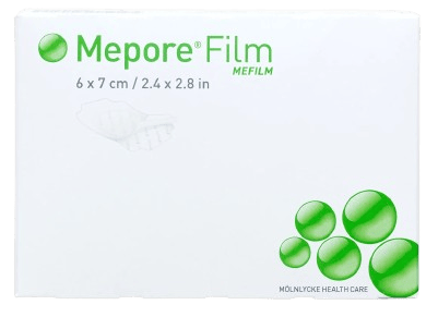 Mepore Film - 10 x 12 cm, 70 ks - Transparentní, prodyšný, adhesivní polyuretanový film
