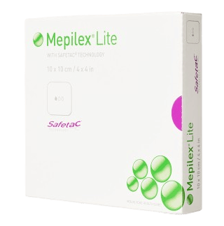 Mepilex Lite - 6 x 8,5 cm - Tenké absorpční pěnové krytí se silikonovou vrstvou safetac, 5 ks
