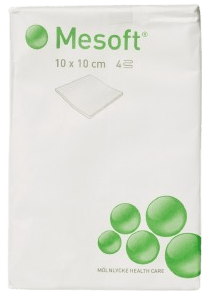 Mesoft - 5 x 5 cm - Sterilní kompresy z netkané textilie, 4 vrstvé, 75 x 2ks